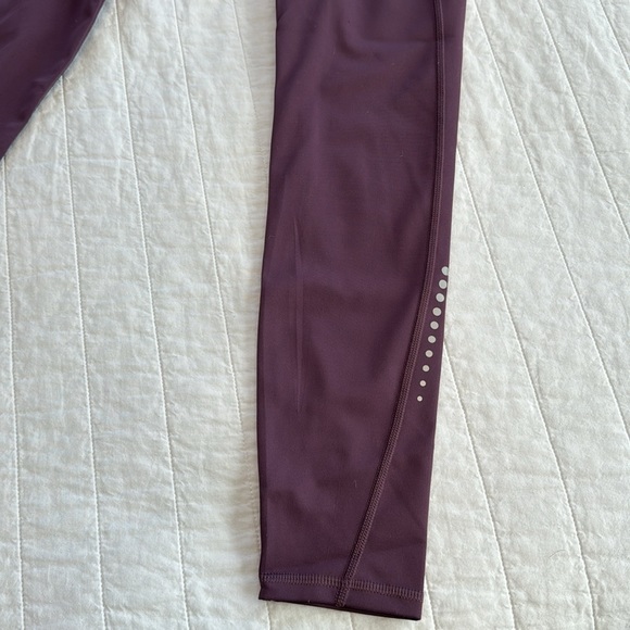 Mauve High Waisted Exercise Leggings Pockets! - Picture 6 of 7